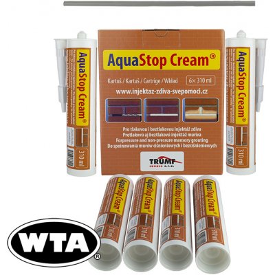 TRUMF sanace s.r.o. AquaStop Cream® - 6x kartuš 310ml + 2x PET trubička 50cm – HobbyKompas.cz