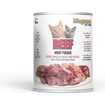 Magnum Meat Pieces Beef cat 800 g – Zboží Mobilmania