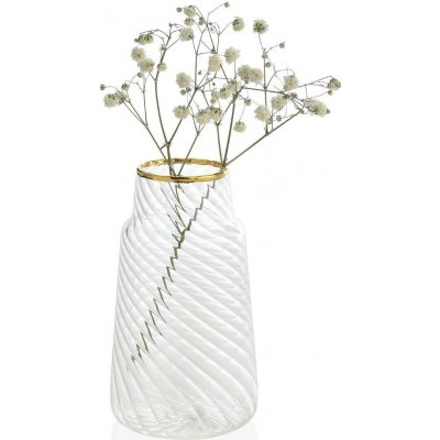 Skleněná váza Andea House CR69068, Ø6 x 10,5 cm | zlatá CR69068 – Hledejceny.cz