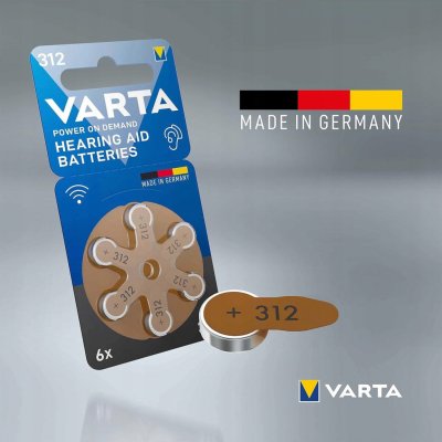 Varta Hearing Aid Batteries Type 312 6ks 24607101416 – Sleviste.cz