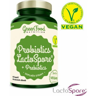 GreenFood Nutrition probiotika Lactospore 60 vegan kapslí – Hledejceny.cz