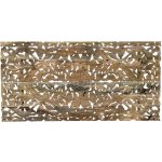 Lakšmi Obraz na zeď Retro 70 × 140 × 2,5 ručně vyřezávaný z masivu mango – Hledejceny.cz