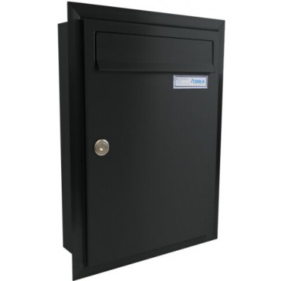 1x poštovní schránka C-01 k zazdění do sloupku + orámování L profilem - RAL 7016 MAT. - ANTRACIT – Hledejceny.cz