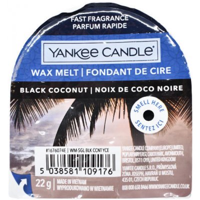 Yankee Candle Wax Black Coconut vonný vosk 22 g – Zbozi.Blesk.cz