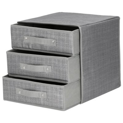 Springos Úložný box se zásuvkami 30x30x30 cm HA3018 šedý – Zboží Dáma