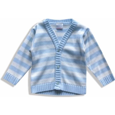 Nursery Time kojenecký svetr pro miminka modro bílý