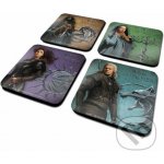 CurePink Tácky pod sklenice NetflixThe WitcherZaklínač Legendary balení 4 ks10x10cm – Zboží Mobilmania