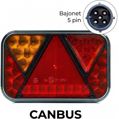 Fristom FT-270 LED Koncové světlo levé CANBUS 12V s mlhovým světlem BAJONET 5pin – Hledejceny.cz