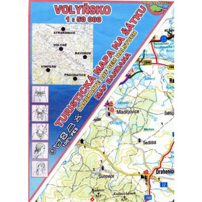 Excart Maps Volyňsko - mapa na šátku