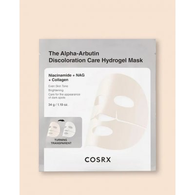 COSRX The Alpha-Arbutin Discoloration Care Hydrogel Mask Hydrogelová maska na obličej 34 g 1 ks – Hledejceny.cz