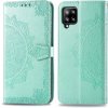 Pouzdro a kryt na mobilní telefon Samsung PROTEMIO 25442 ART Peňaženkový kryt Samsung Galaxy A42 ORNAMENT zelený