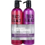 Tigi Bed Head Dumb Blonde šampon 750 ml + Blonde Reconstructor šampon a kondicionér pro poškozené blond vlasy 750 ml dárková sada – Zboží Dáma