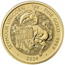 The Royal Mint zlatá mince Seymour Unicorn Royal Tudor Beasts 2024 1 oz