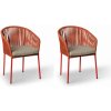 Zahradní židle a křeslo Zahradní židle Selection Trapani červená 2ks