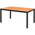OMAXI 503996 Zahradní stůl hnědý 150 x 90 x 74 cm hliník a WPC – Hledejceny.cz