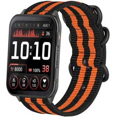 DUX 120532 NYLON Vyměnitelný řemínek pro Garmin Venu X1 BLACK-ORANGE – Zboží Živě