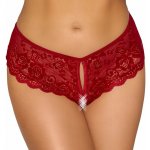 Cottelli Ambi Panty (Red), sexy krajkové kalhotky – Zbozi.Blesk.cz