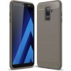 Pouzdro a kryt na mobilní telefon Samsung Pouzdro JustKing plastové s broušenou texturou Samsung Galaxy A6 Plus 2018 - šedé