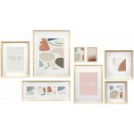 Giftdecor Nástěnné fotorámečky Mural, 8 rámečků různých velikostí, béžové – Hledejceny.cz