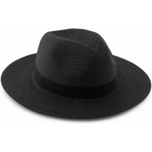 Pieces slaměný klobouk černý