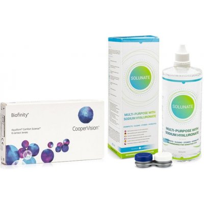 Cooper Vision Biofinity 6 čoček + Solunate Multi-Purpose 400 ml s pouzdrem – Hledejceny.cz