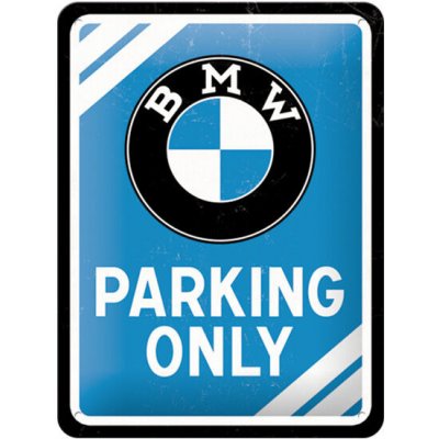 Poster Plechová cedule – BMW Parking Only