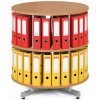 Regál a polička Archivační otočná skříň přídavné patro pro archivační skříň buk