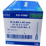 KDM Injekční jehla KD-Fine 21G 0,8 x 40 mm zelená 100 ks – Hledejceny.cz