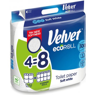 Velvet ecoROLL Soft White 3-vrstvý 4 ks – Zboží Mobilmania
