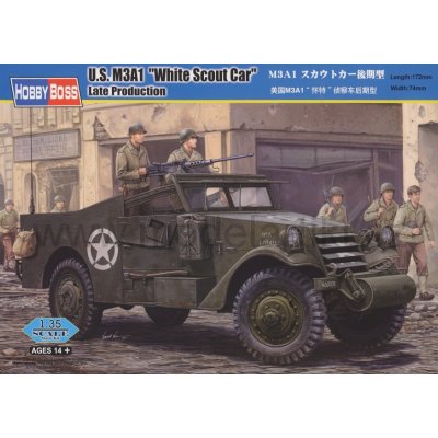 Hobby Boss U.S. M3A1 Scout Car Late Production 82452 bílá 1:35