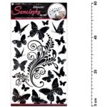 Anděl 10147 samolepící dekorace černošedí motýlci 60x32cm – Zboží Dáma