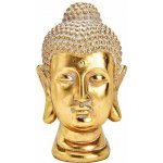 Nefertitis Hlava Buddhy thajská soška z polyresinu barva zlata 30 cm - výška cca 30 cm – Sleviste.cz