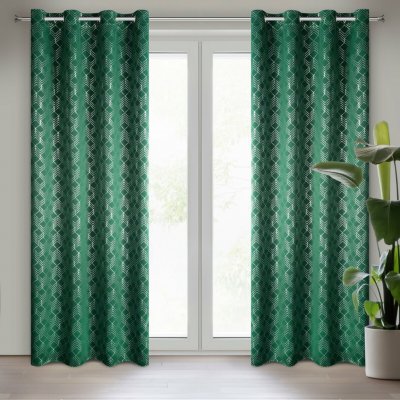 Design 91 ZATEMŇOVACÍ ZÁVĚS NA KROUŽCÍCH POLY 140X250 CM ZELENÁ – Hledejceny.cz