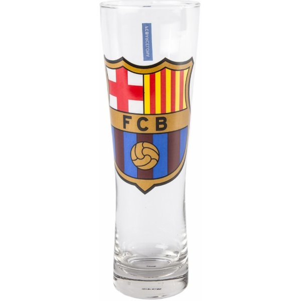 Sklenička CurePink Sklenice FC Barcelona Crest štíhlá 470 ml