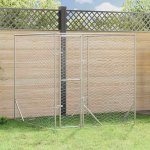 vidaXL Venkovní psí kotec stříbrný 200 x 200 x 200 cm – HobbyKompas.cz