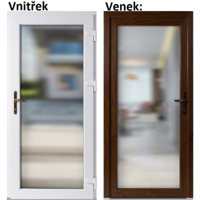 Soft WDS Vchodové dveře 3/3 sklo Krizet pravé Zlatý dub-Bílá 100 x 210 cm – Hledejceny.cz