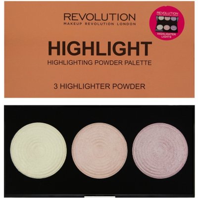 make-up Revolution Radiance paletka rozjasňujících pudrů 3 Radiant Lights Highlighters 15 g – Zboží Mobilmania