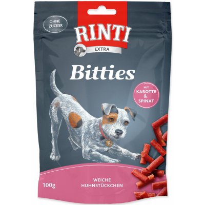 Finnern Rinti Dog Extra Snacks Mini Bits mrkev a špenát 100 g