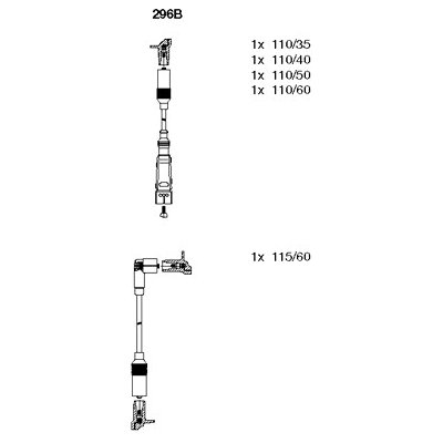296B BREMI Sada kabelů pro zapalování – Zboží Mobilmania