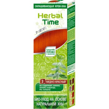 Henna Herbal Time přírodní barva na vlasy medově červená 3 75 ml