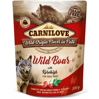 Carnilove Dog Pouch Paté Wild Boar & Rosehips 12 x 300 g – Hledejceny.cz