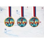 Akrylátová medaile Lyžování Stříbrná – Zboží Dáma