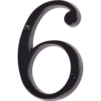 KĽUČKA Číslo "6" černé 120mm Černá – Hledejceny.cz