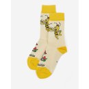 Fusakle holčičí vzorované ponožky Včelka Mája Žluté