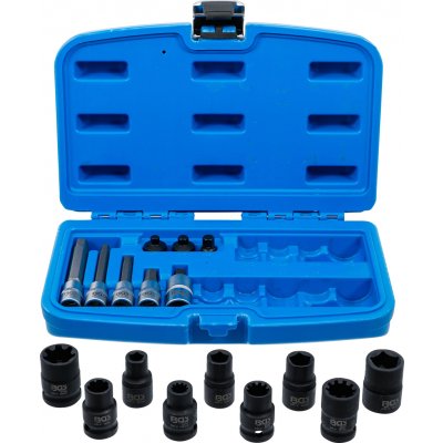 BGS Technic BGS 74283 Nástrčné klíče a hlavice 1/4"-3/8"-1/2" pro brzdové třmeny (Sada 17 dílů) – Hledejceny.cz