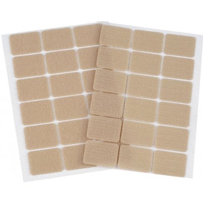 Suchý zip samolepicí obdélníčky 25x32 mm - béžová světlá – Zboží Mobilmania
