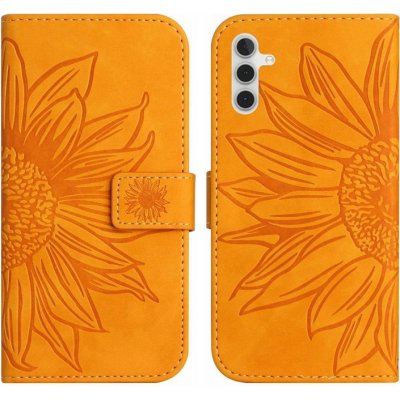 Pouzdro PROTEMIO 53005 ART SUN FLOWER Peněženkové pouzdro s řemínkem Samsung Galaxy A04s žluté – Zboží Mobilmania