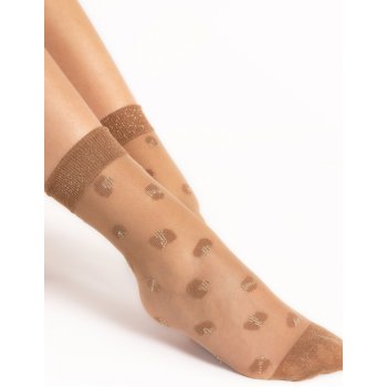 Dámské ponožky POP IN 15 DEN světlý přírodní/lurex