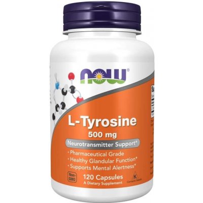 Now Foods L-Tyrosin 500 mg 120 kapslí – Zboží Mobilmania