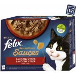 Felix Sensations hovězí, jehněčí, krůta, kachna v omáčce 12 x 85 g – Zboží Mobilmania